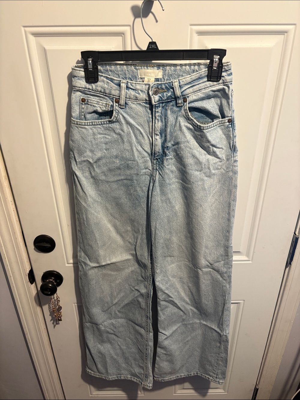 H&M Light Wash Wide-Leg Denim Jeans